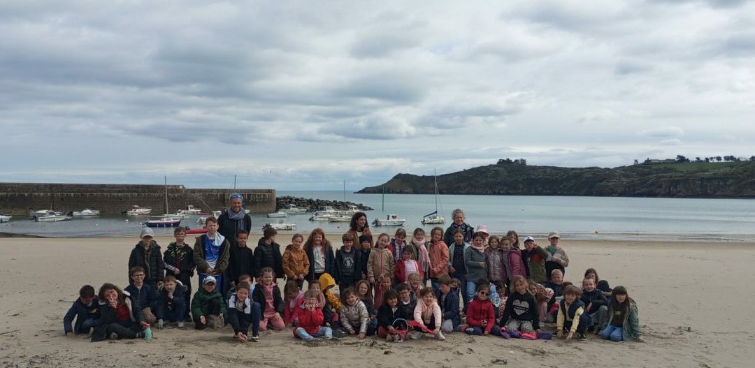 École Saint Joseph : Les CP CE1 CE2 en classe de mer à Plouha.